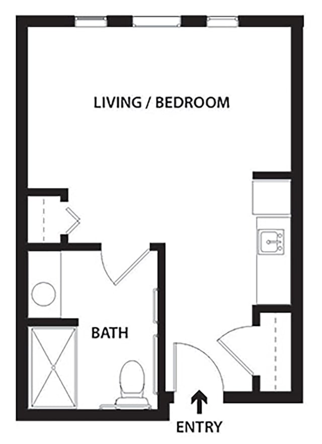 AL_The Grizzly Suite - One Bathroom 364 - 377 sq. ft. the lodge at greeley