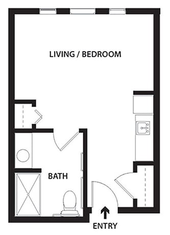 AL_The Grizzly Suite - One Bathroom 364 - 377 sq. ft. the lodge at greeley