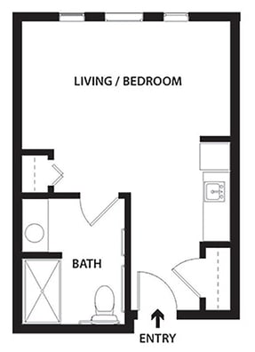 AL_The Grizzly Suite - One Bathroom 364 - 377 sq. ft. the lodge at greeley