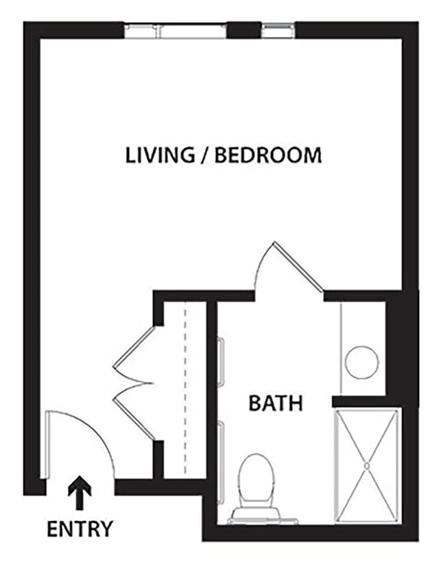 MC_The Bison Private Suite - One Bathroom 320 - 328 sq. ft. the lodge at greeley